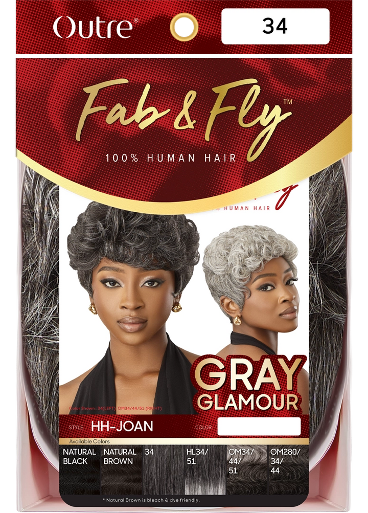 Outre Fab & Fly Gray Glamour Full Wig HH-Joan