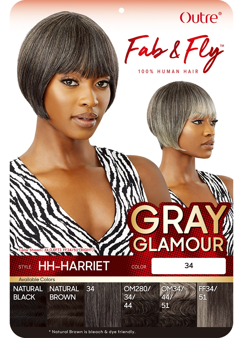 Outre Fab & Fly Gray Glamour Full Wig HH-Harriet
