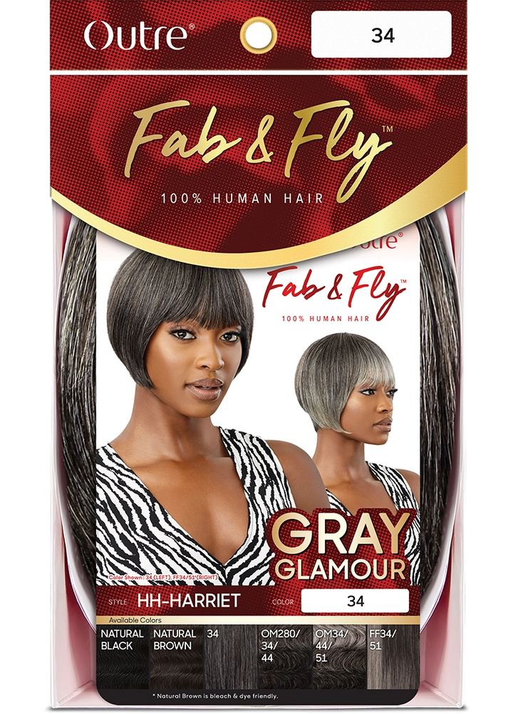 Outre Fab & Fly Gray Glamour Full Wig HH-Harriet