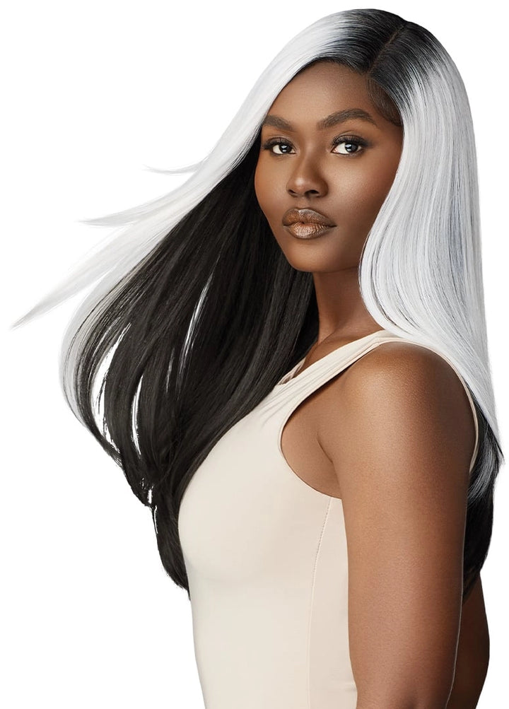 Outre Gray Color Bomb Synthetic Hair HD Lace Front Wig Celina