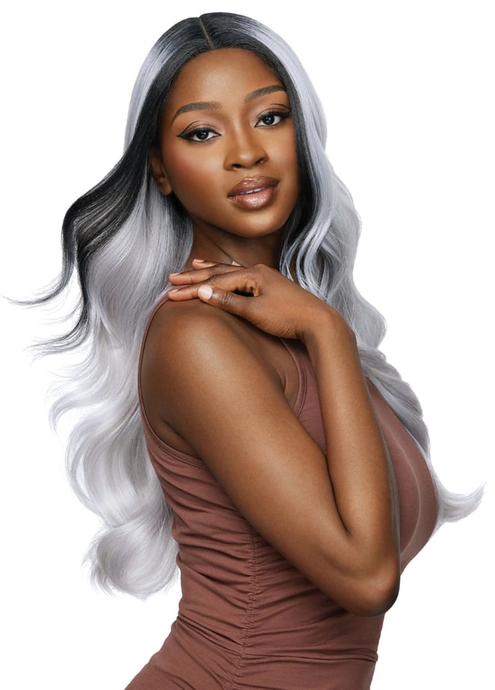 Outre Gray Color Bomb Synthetic Hair HD Lace Front Wig Honor