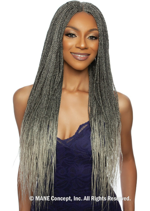 Mane Concept HD Inspire Gray HD Braid Lace Front Wig Mini Abuja Braid – GCW