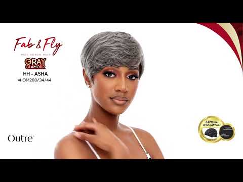 Outre Fab & Fly Gray Glamour Full Wig HH-Asha
