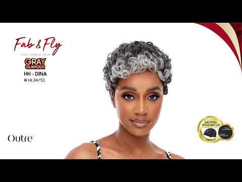 Outre Fab & Fly Gray Glamour Full Wig HH-Dina